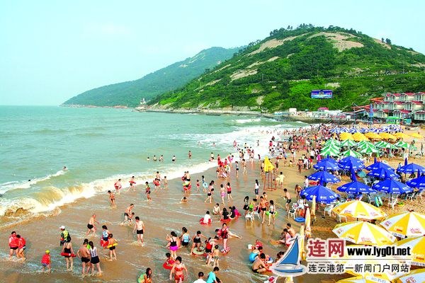 连云港连岛海岸与沙滩的资料照片